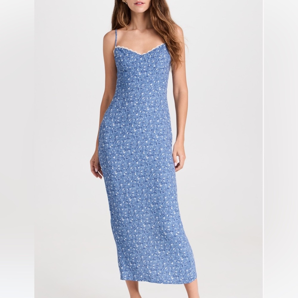 NWT Reformation Pennington Dress Azzuro Size 6